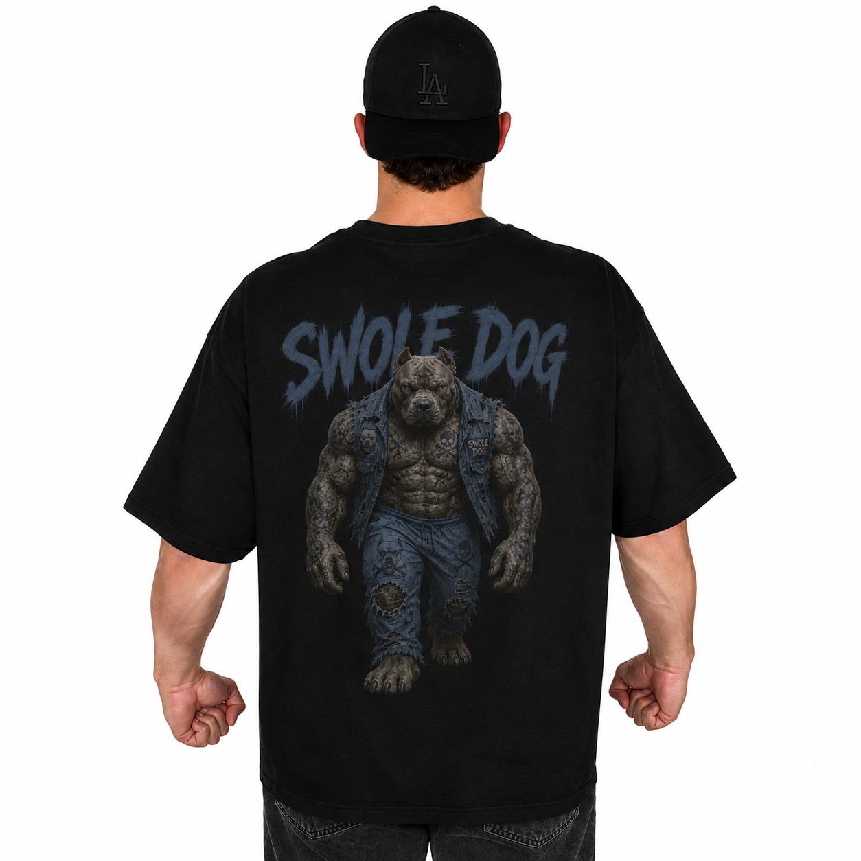 Swole Dog | Oversized Pump Cover (back print)